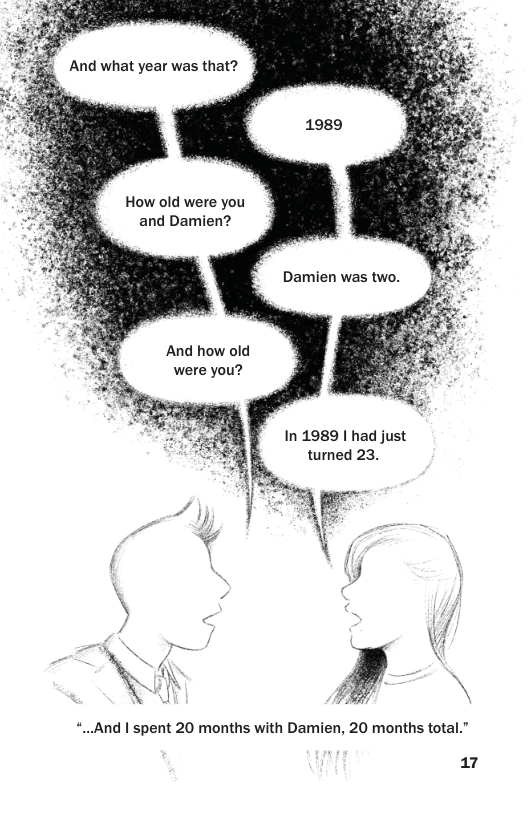 And what year was that? § How old were you and Damien? And how old were you? In 1989 | had just tumed 23. iy And | spent 20 months with Damien, 20 months total.” 17